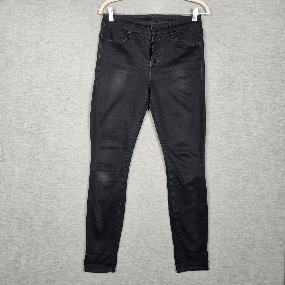 Mother The PIXIE Not Guilty Women's Black Button fly Jean Size 29
